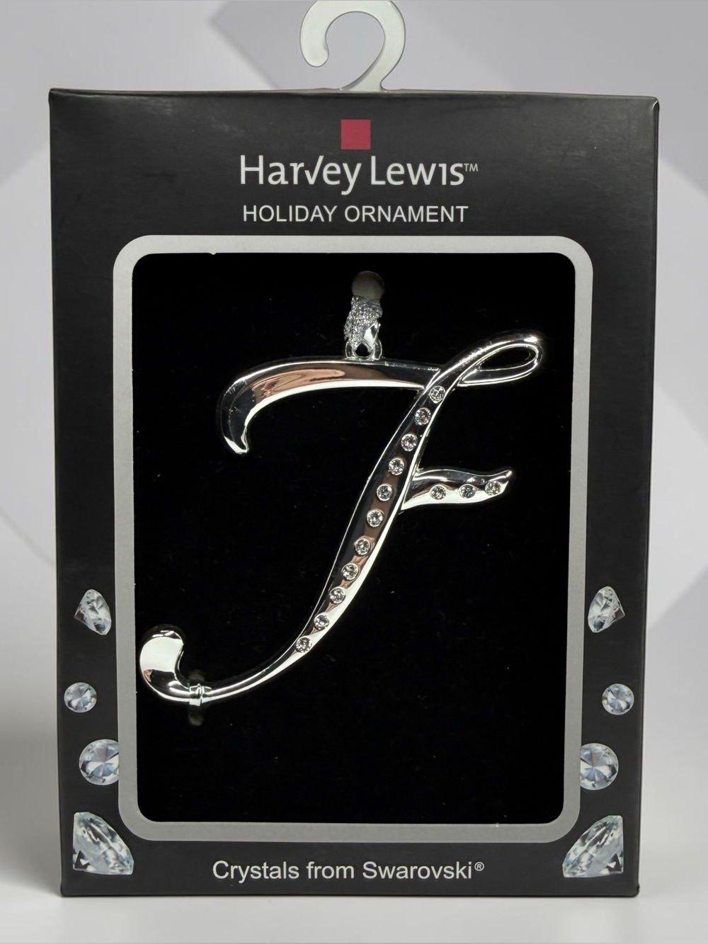 Harvey Lewis Holiday Monogram Ornament With Swarovski Crystal Elements - "F"